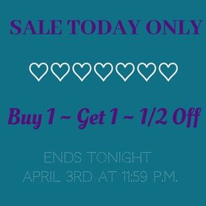 SALE TODAY ONLY ❤ BUY ONE GET ONE 1/2 OFF